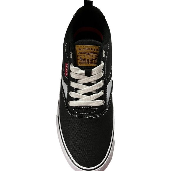 Levis Mens Fashion Sneaker Size 9.5 Black White Lace up Stylish Comfortable Shoe - Picture 5 of 13